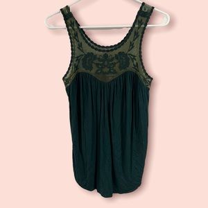 American Eagle Outfitters Size S Soft & Sexy Tank Top Floral Stitch.